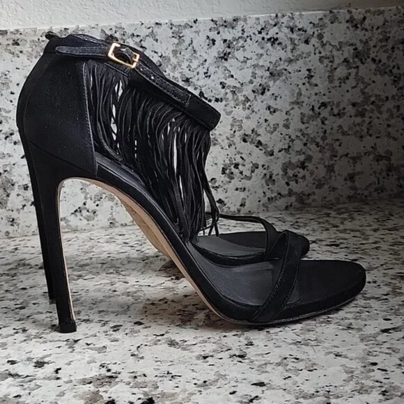 Stuart Weitzman LoveFringe heels US sz 9.5 - Picture 3 of 11